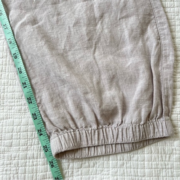 Sigrid Olsen Pull-on Elastic Waist Natural Tan Linen Jogger Pant Size XSmall - Picture 11 of 11